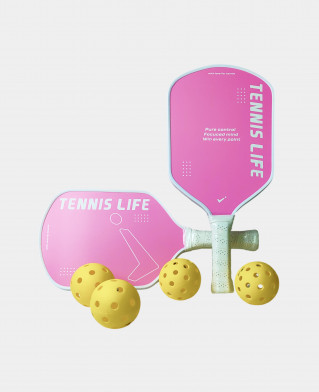 Набор для пиклбола (TENNIS LIFE TEEN): 2 ракетки (карбон) + 4 мяча в сумке
