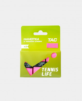 Намотка Tennis Life TAC (липкая) розовая неон 3шт.